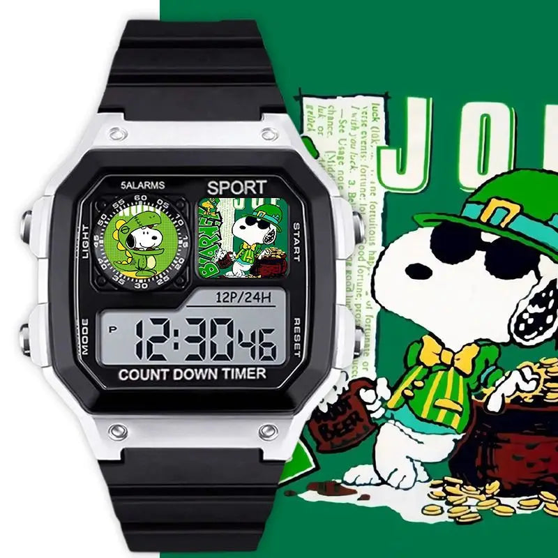 Snoopy, Charlie Brown & Woodstock Silent Cartoon Electronic Watch
