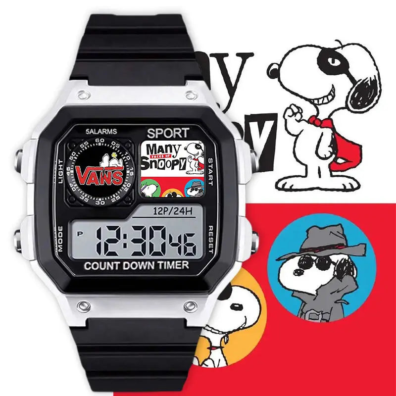 Snoopy, Charlie Brown & Woodstock Silent Cartoon Electronic Watch