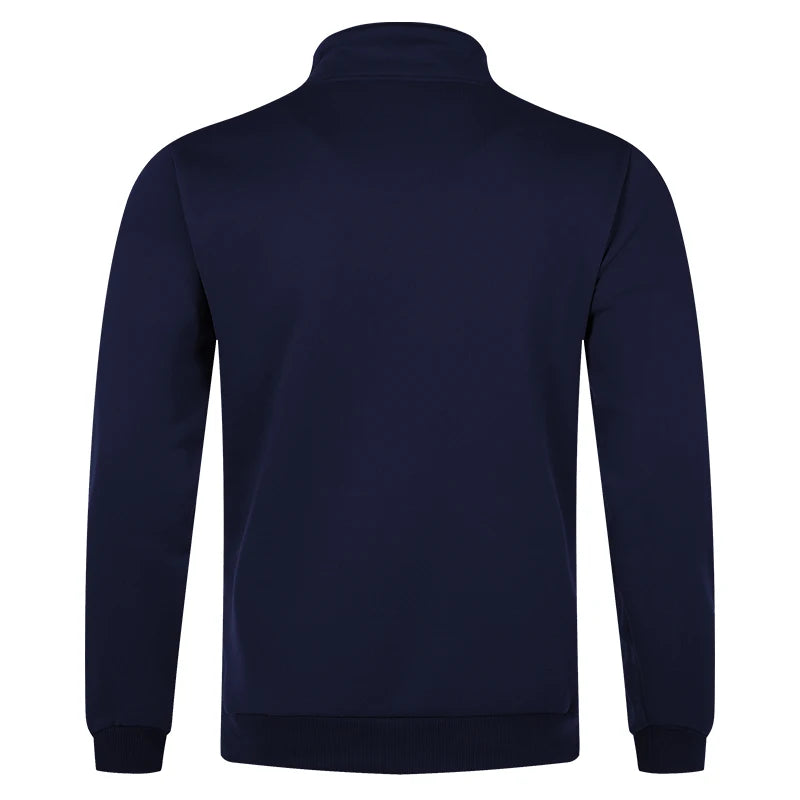 Men Sweatshirts Fall Spring Thicker Half Zip Pullover Hoody Solid Color Turtleneck for Male Outdoor