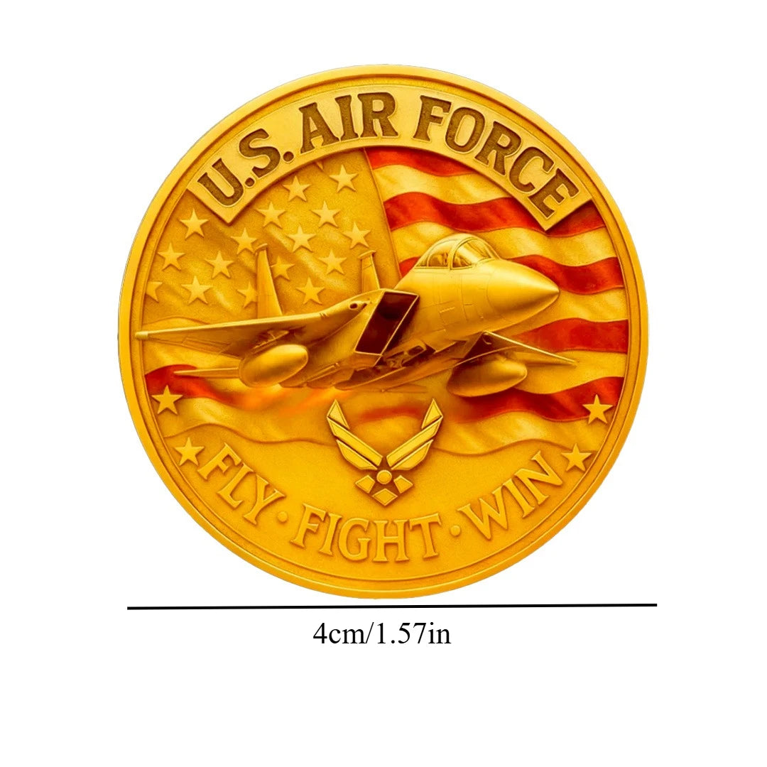 U.S. Air Force “Fly Fight Win” Gold Plated Commemorative Coin