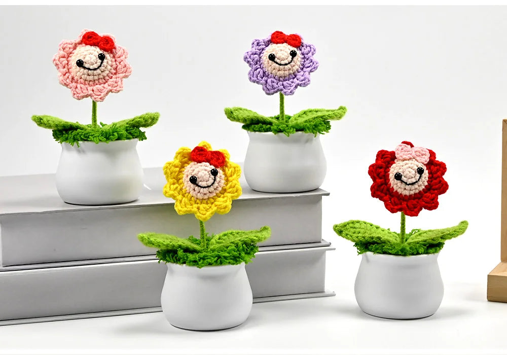 Hand-Crocheted Potted Plants