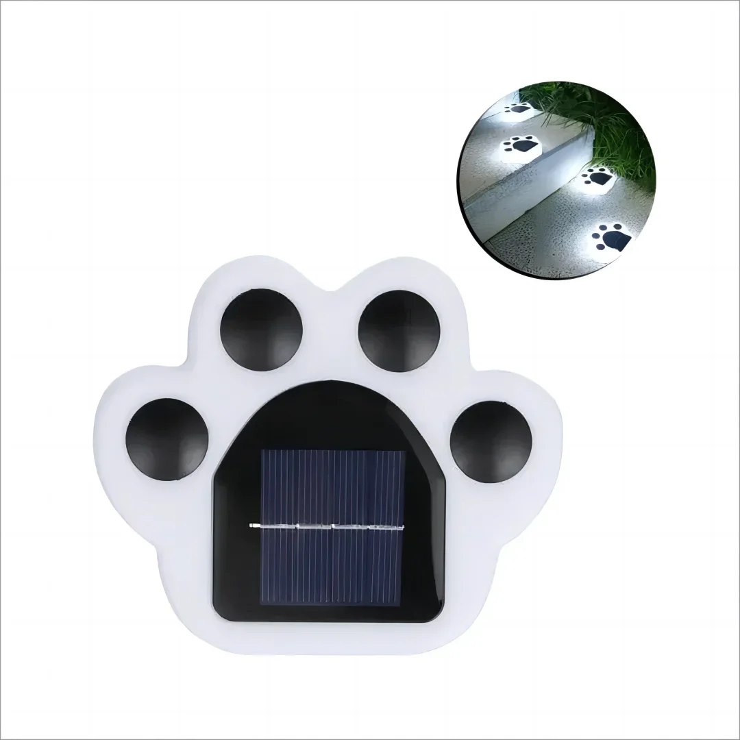 4pcs Solar Paw Print Lights