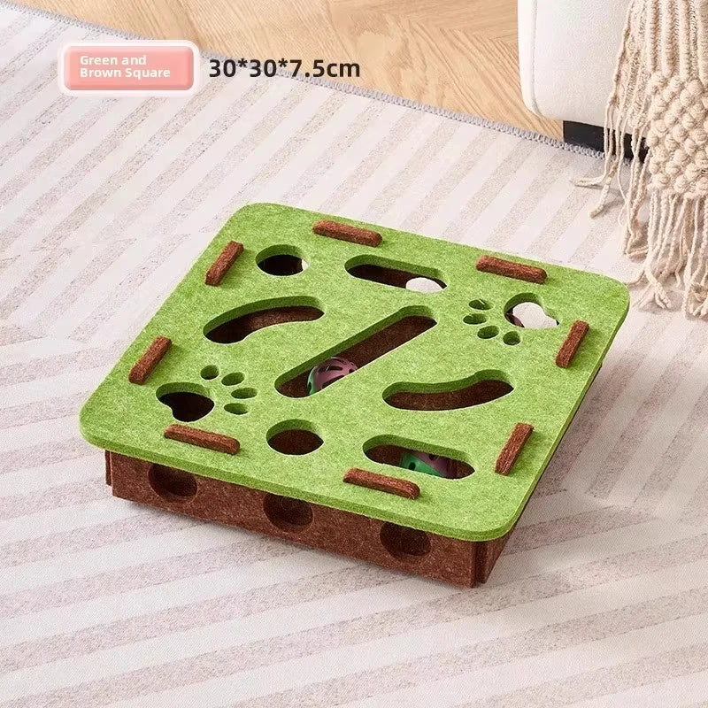 Cat Puzzle Toy with Ball for Indoor Cats