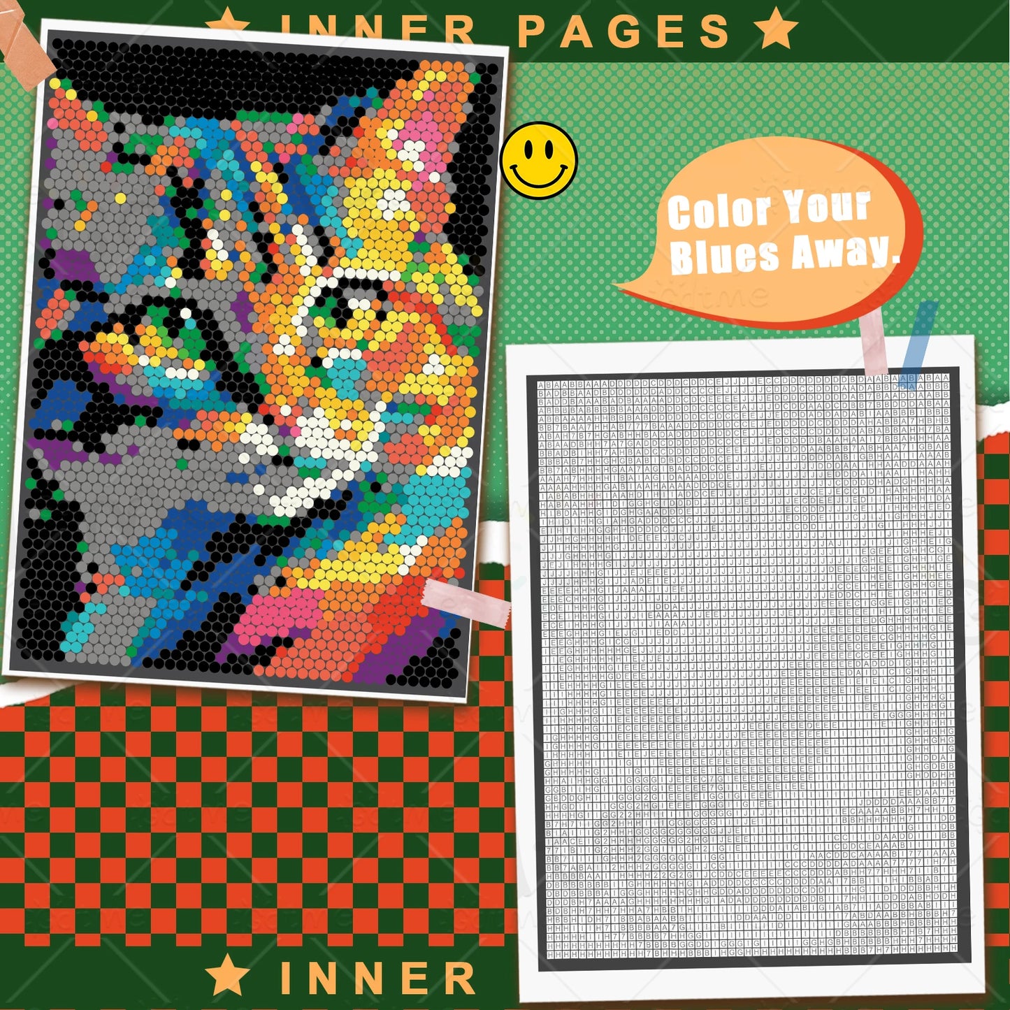  Funny Mystery Mosaics Pixel Art Coloring Book Cats Relaxation Hand Drawn Book Colorful Graffiti Painting Book Cat Lovers