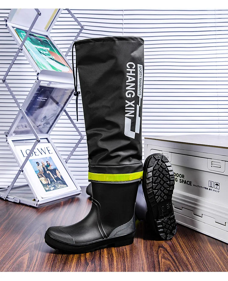 Men's Rain Boots High-Top Rain Boot For Outer Wear Long-Tube Waterproof And Non-Slip Couple Outdoor Fishing Boot zapatillas male