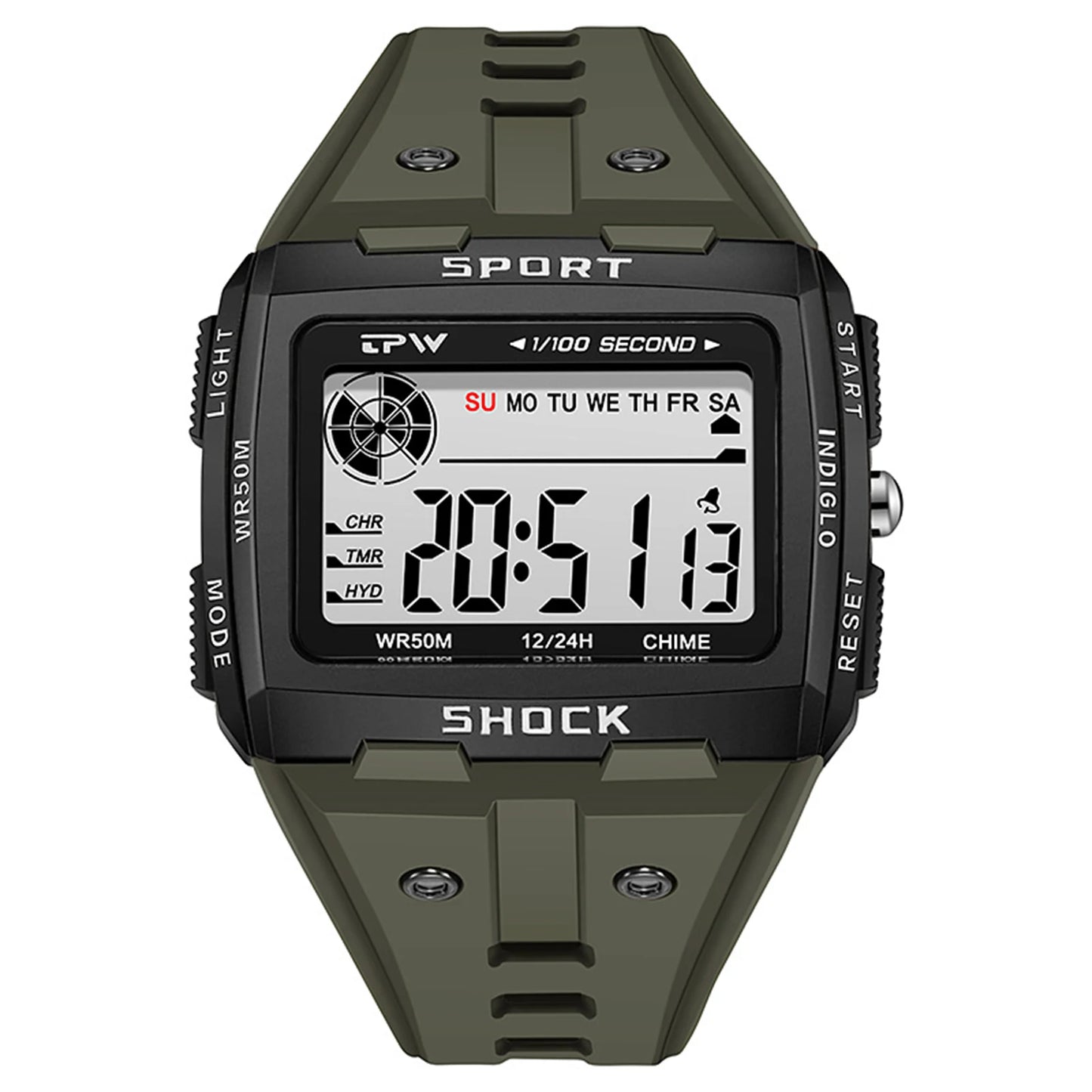 Digital LED Block Sports Watch