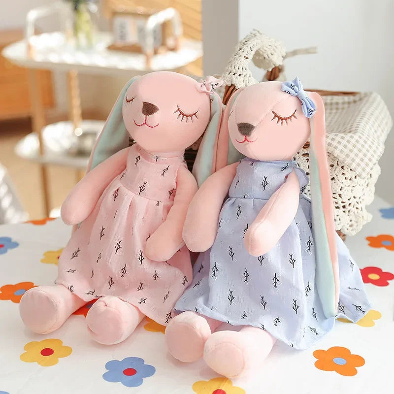 Kawaii Long Ear Rabbit Plush Toy – Soft Sleep Comfort Doll for Kids