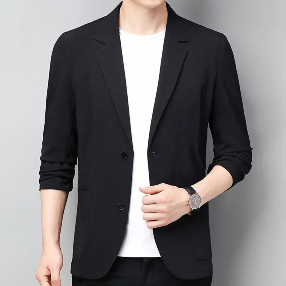 Summer Men Thin Coat Men s Suit Jacket Autumn Linen Solid Color Casual Suit Korean Slim Fit Formal Business Suit Jacket