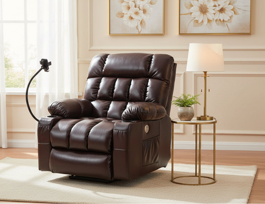 Heated Leather Lift Recliner