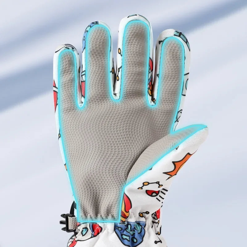 Kids Waterproof Ski Gloves