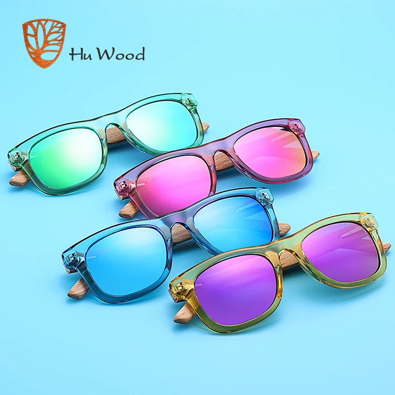 HU WOOD Children's Wooden Sunglasses