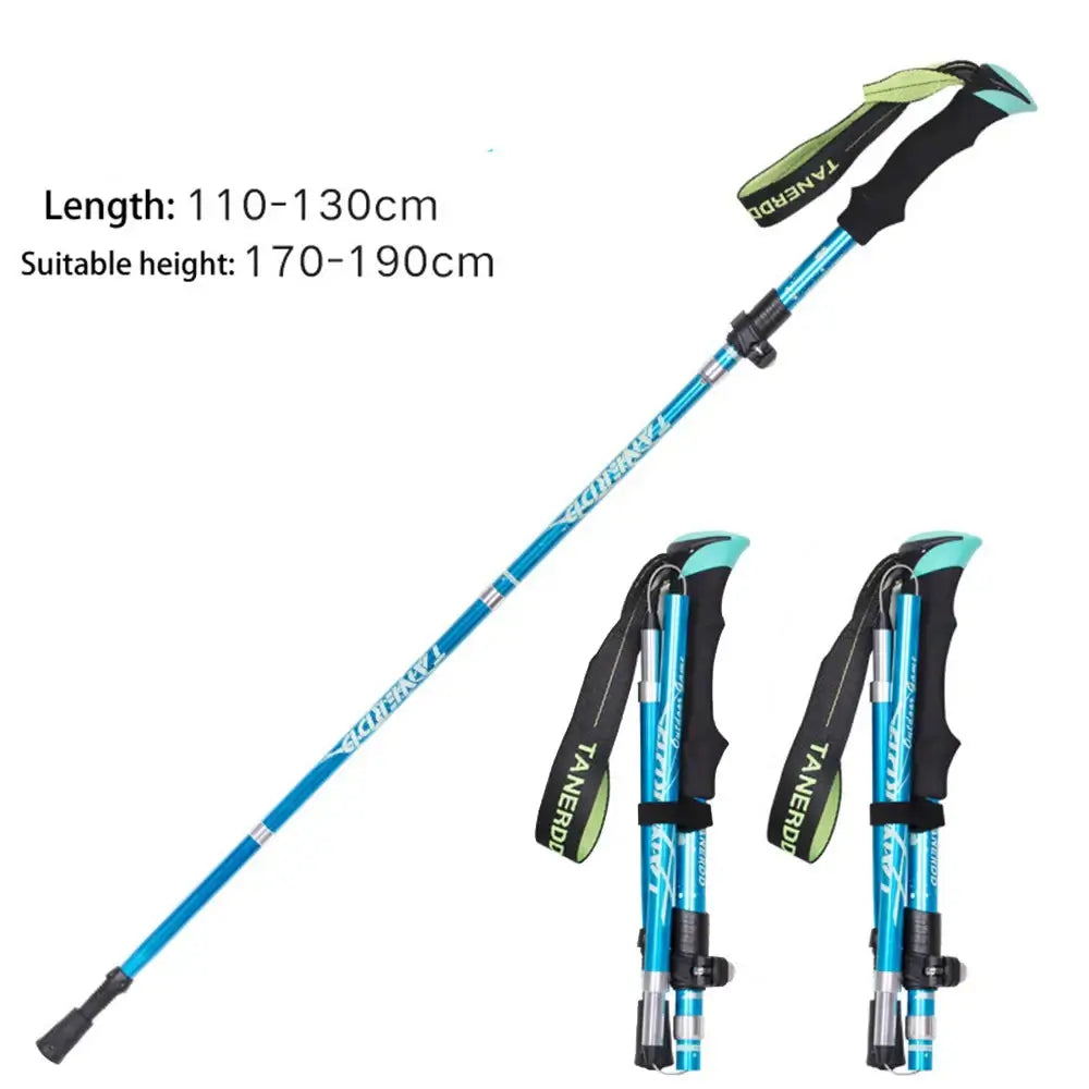 Anti-Shock Trekking Poles Telescopic & Collapsible for Outdoor Adventures