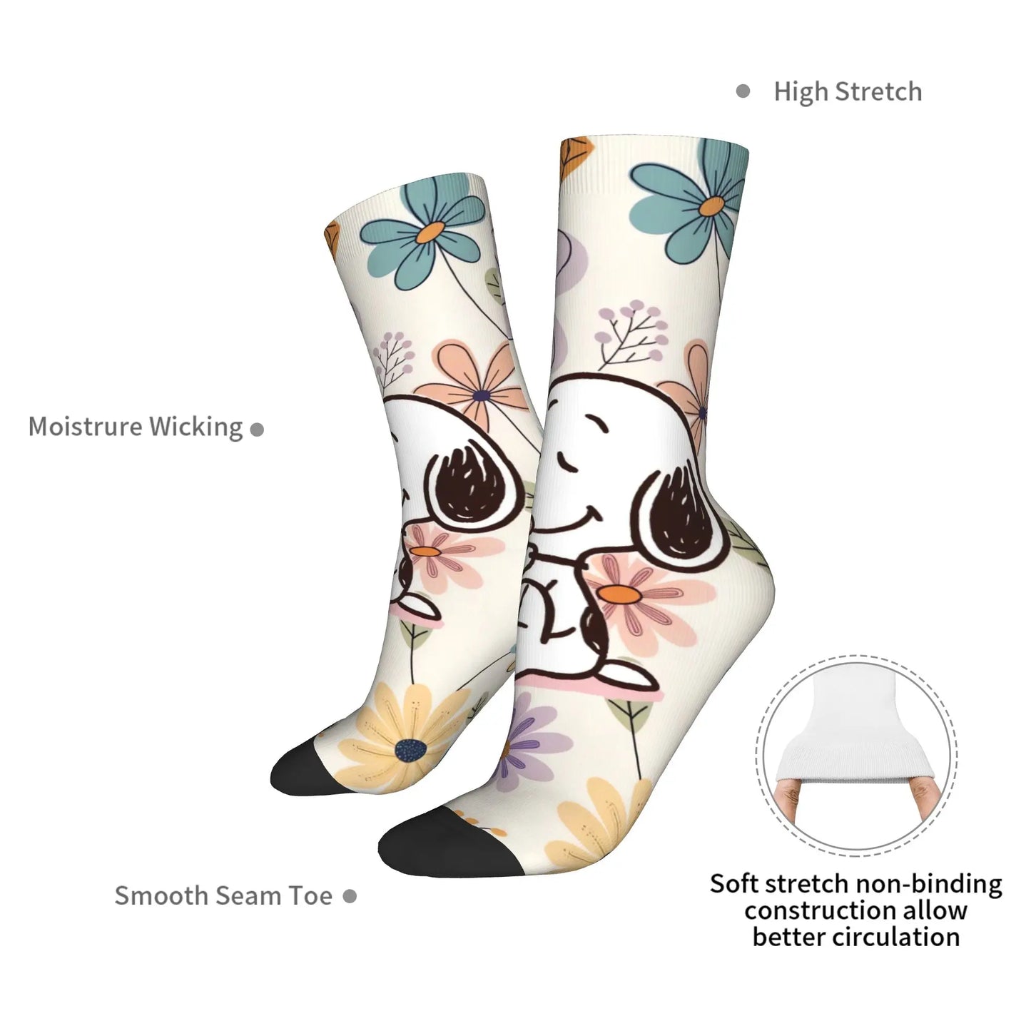 Snoopy Retro Couple Socks – Anti-Skid Design
