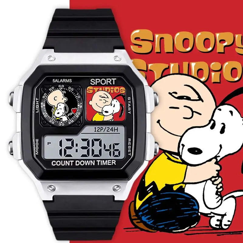 Snoopy, Charlie Brown & Woodstock Silent Cartoon Electronic Watch