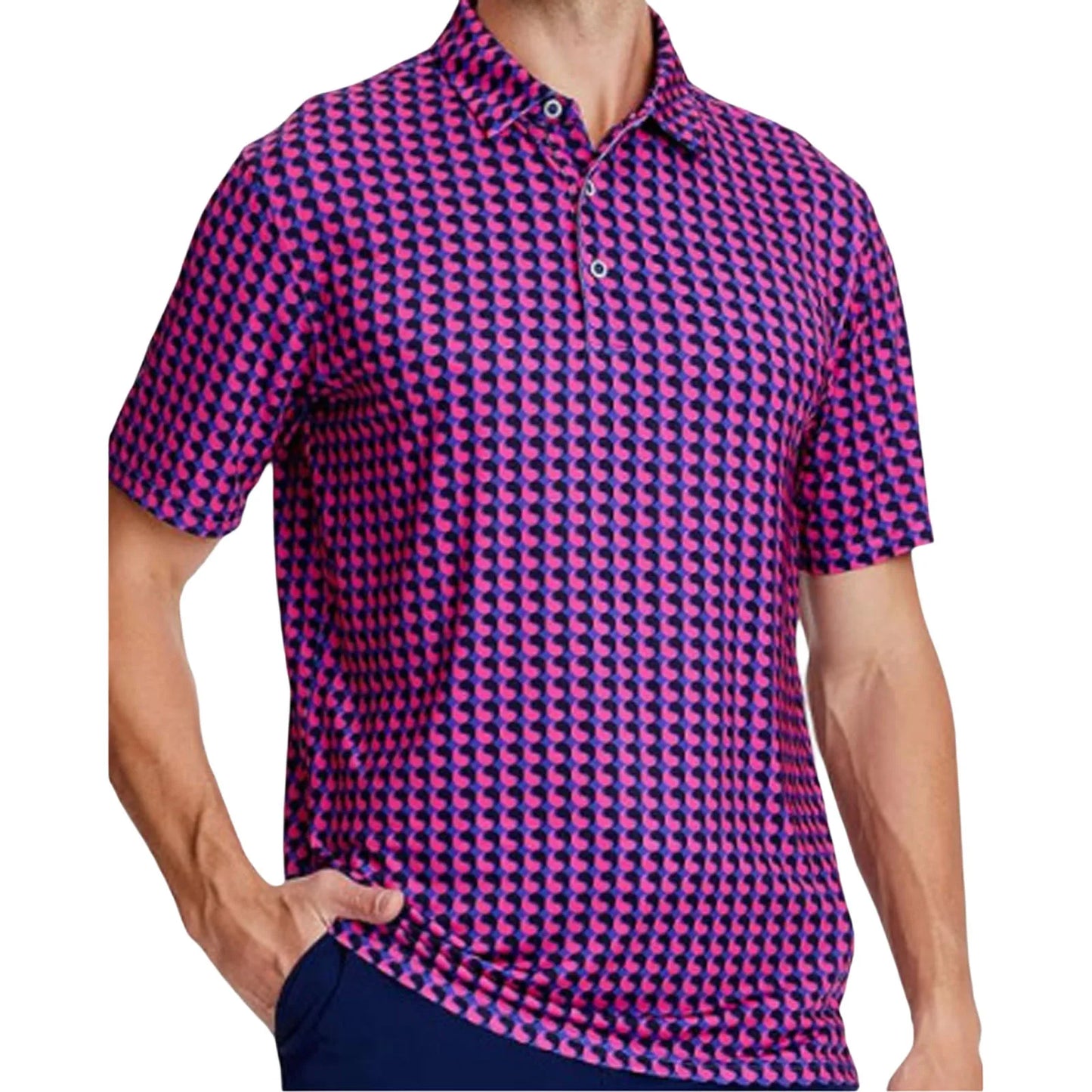 Men's Golf Tennis T-Shirt Moisture-Wicking Short Sleeve Printed Casual Sports Shirt S-6XL