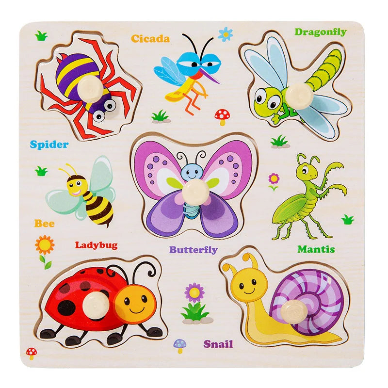 Wooden Puzzles Montessori Educational Learning Toys