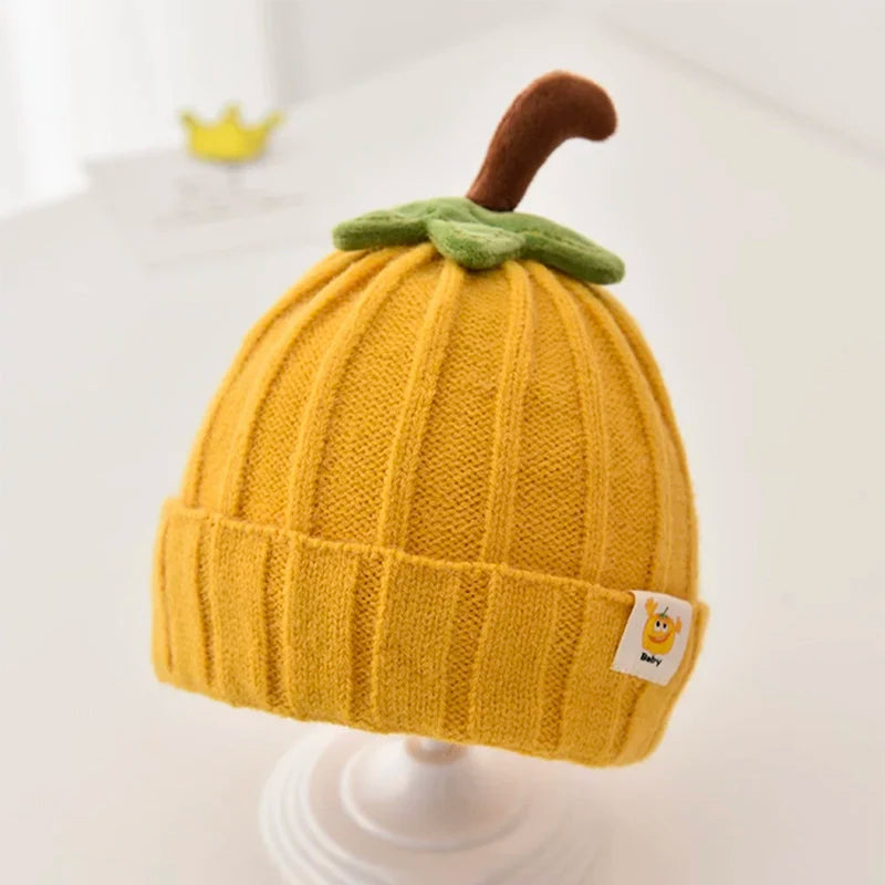 Winter Baby Hat Knitted Warm Soft  Boys Girls Beanies Toddler Korean Ins Cute Solid Autumn Outdoor Kids Unisex Cap