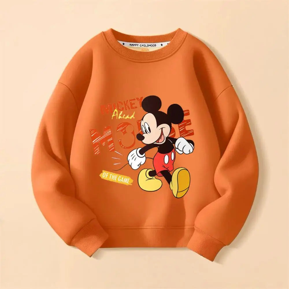 Boys Cute Sweatshirts Red Blue Yellow Tops Long Sleeve Round Neck Pullovers New Design Clothes Baby Printing Hoodie Outer Wear