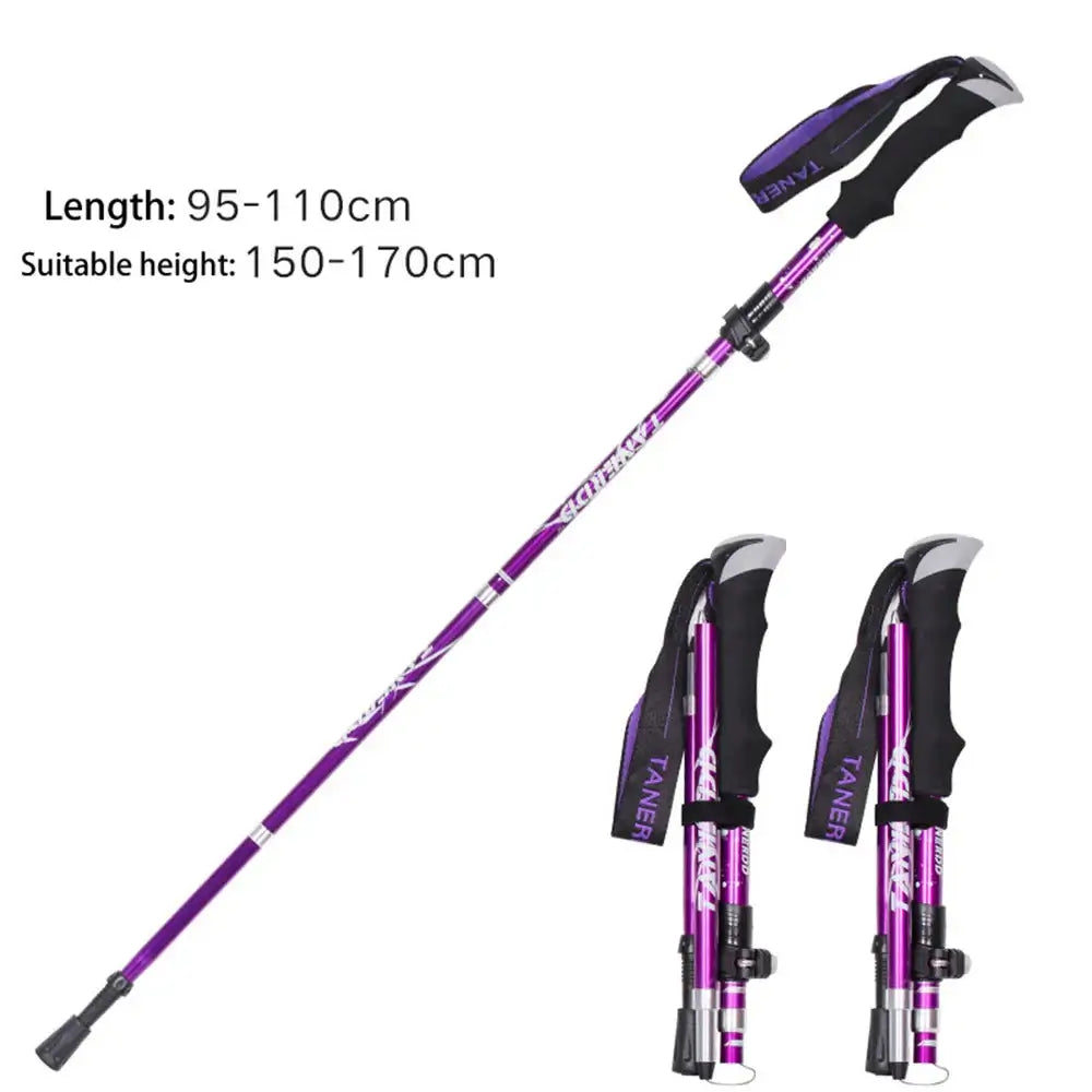 Anti-Shock Trekking Poles Telescopic & Collapsible for Outdoor Adventures