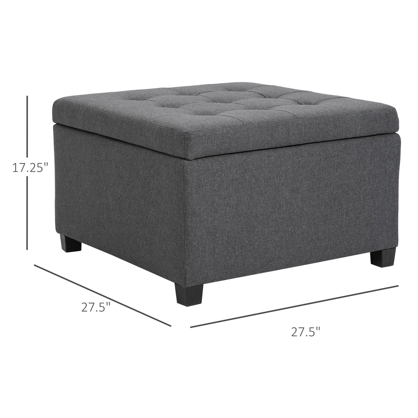 Polyester Linen Fabric Ottoman