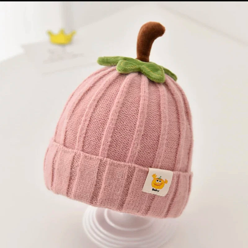 Winter Baby Hat Knitted Warm Soft  Boys Girls Beanies Toddler Korean Ins Cute Solid Autumn Outdoor Kids Unisex Cap
