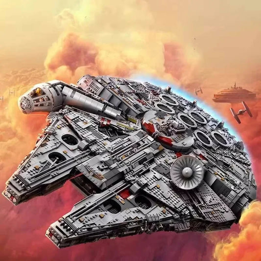 Large Falcon Ship Building Block Model – DIY Construction Toy