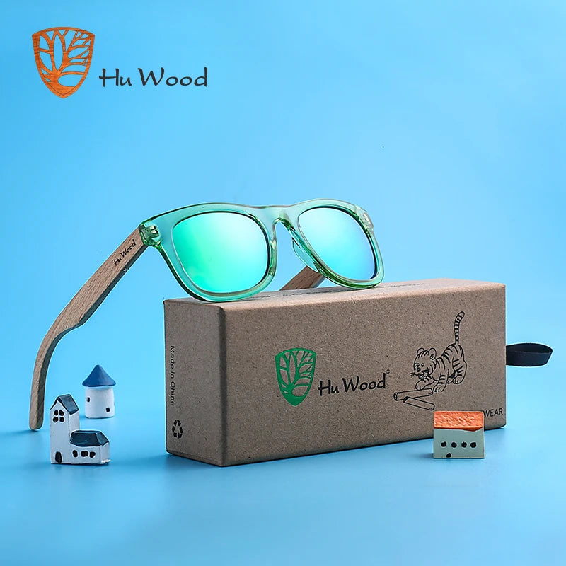 HU WOOD Children's Wooden Sunglasses