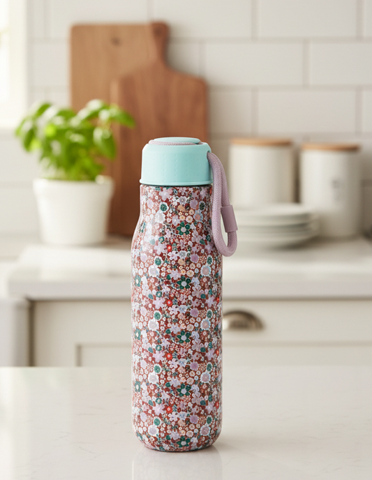 Stainless Steel Thermo Bottle | Floral Print