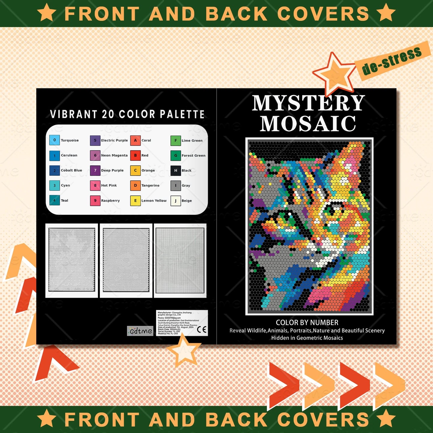  Funny Mystery Mosaics Pixel Art Coloring Book Cats Relaxation Hand Drawn Book Colorful Graffiti Painting Book Cat Lovers