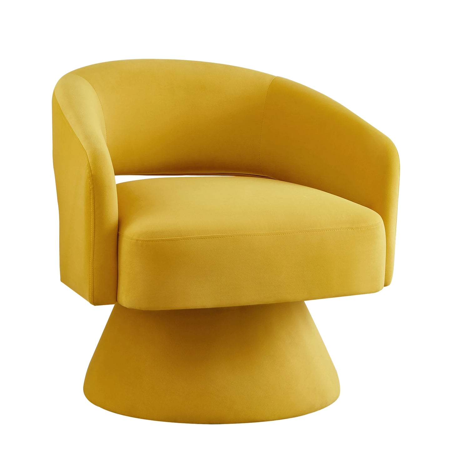 360° Comfort Swivel Upholstered Velvet Round Accent Armchair