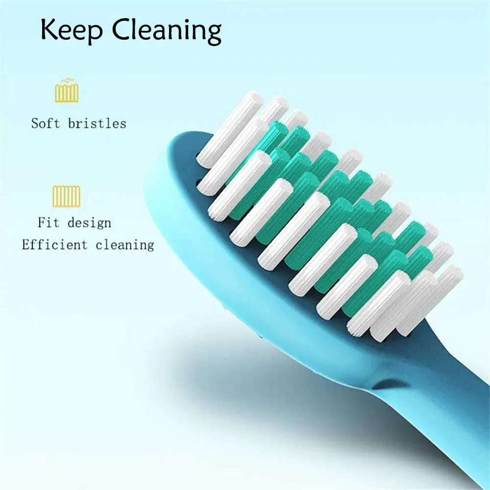 Children's Electric Toothbrush Cartoon Kids With Replacement Head Ultrasonic  IPX7 Waterproof Rechargeable Sonic Toothbrush