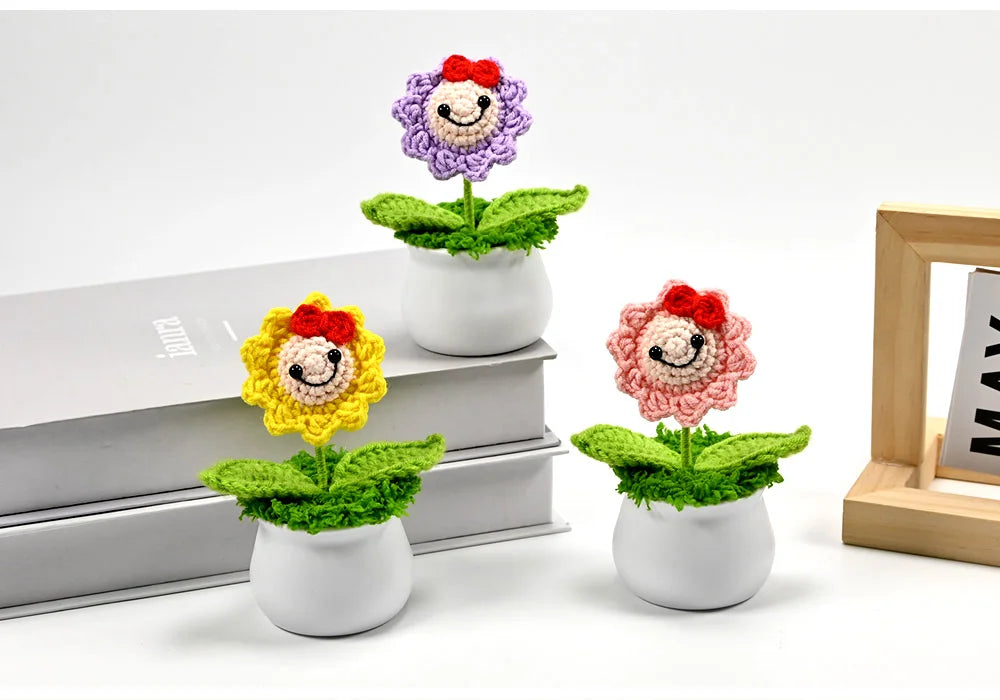 Hand-Crocheted Potted Plants