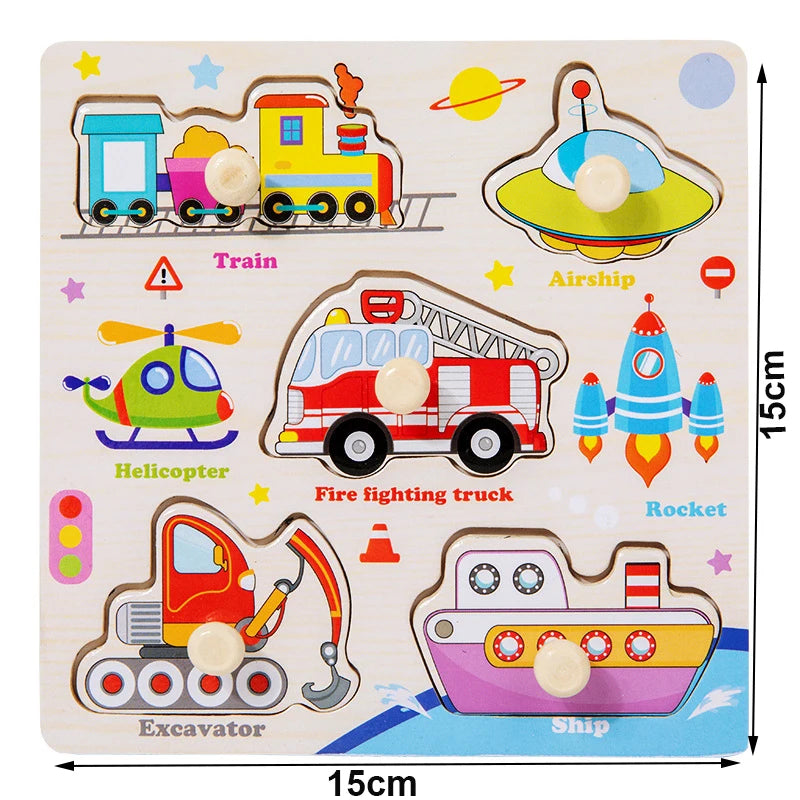 Wooden Puzzles Montessori Educational Learning Toys