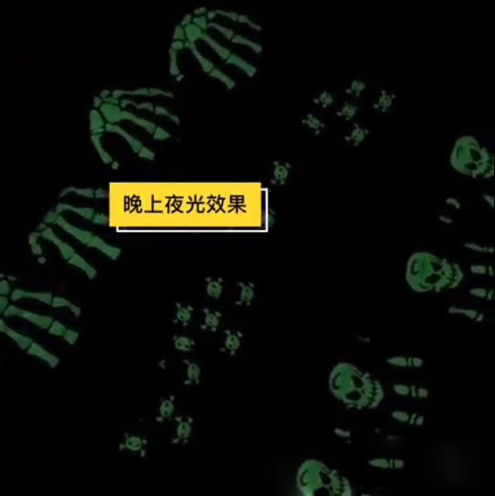 Luminous Gloves Childs Halloween Supplies For Winter Hand Warmer Bone Skull Grimace Mitten Non Slip Horror Hand Keep Warm Gloves