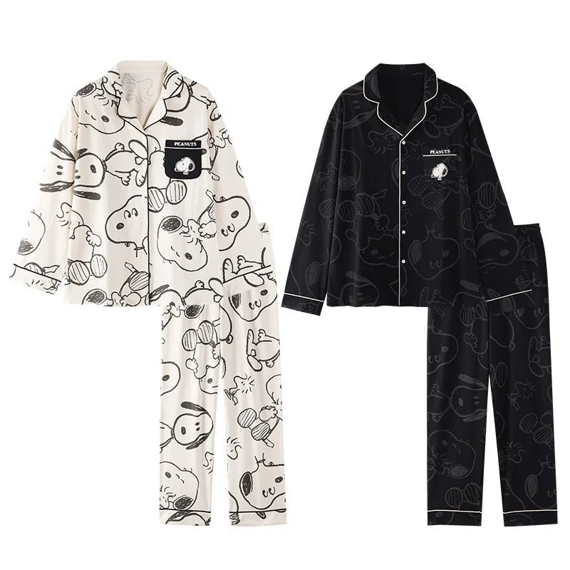 Unisex Long-Sleeve Snoopy Pajamas