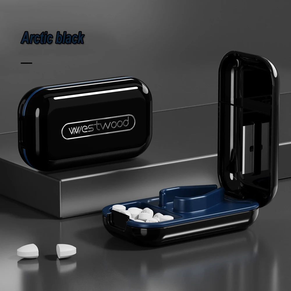 Portable 2 In 1 Mini Pill Cutter with Storage Box