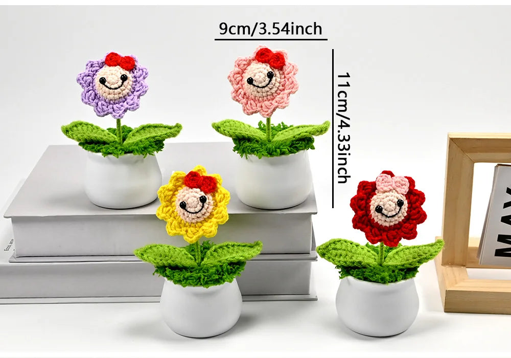 Hand-Crocheted Potted Plants