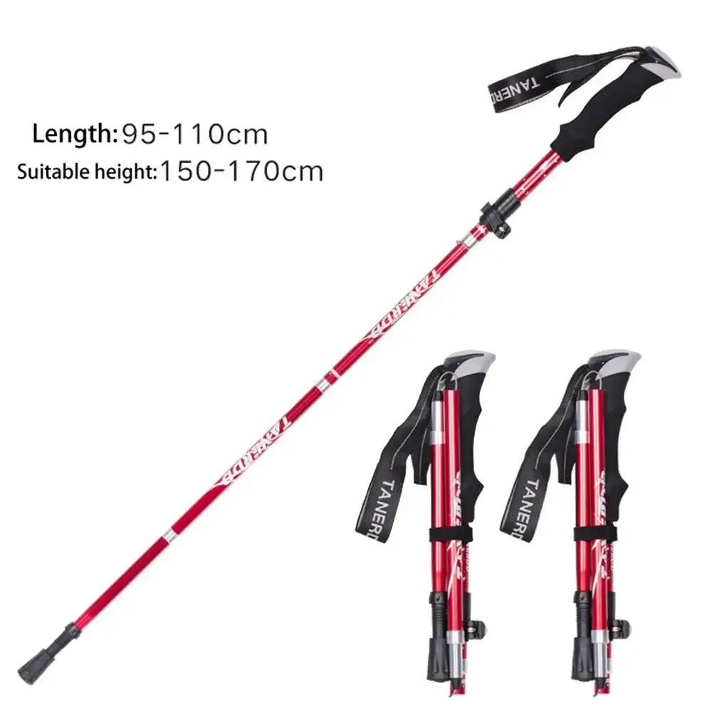 Anti-Shock Trekking Poles Telescopic & Collapsible for Outdoor Adventures