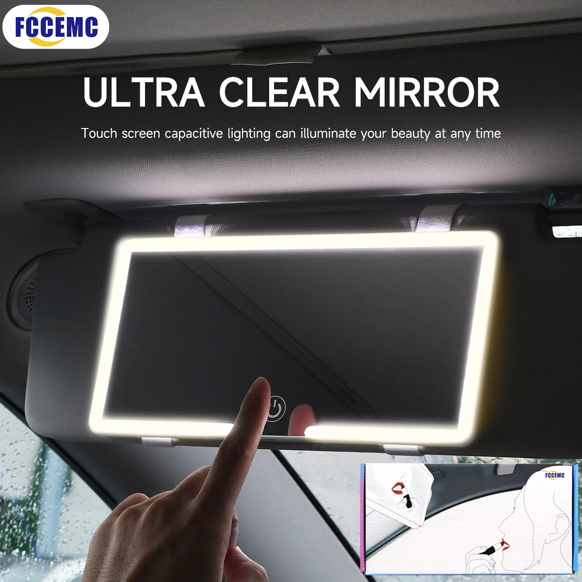Car Interior Sun Visor Plate LED HD