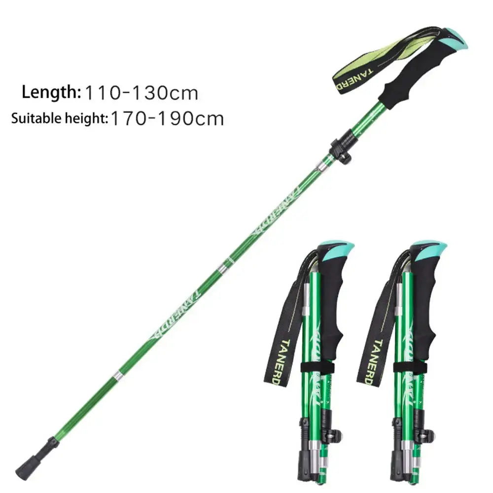 Anti-Shock Trekking Poles Telescopic & Collapsible for Outdoor Adventures