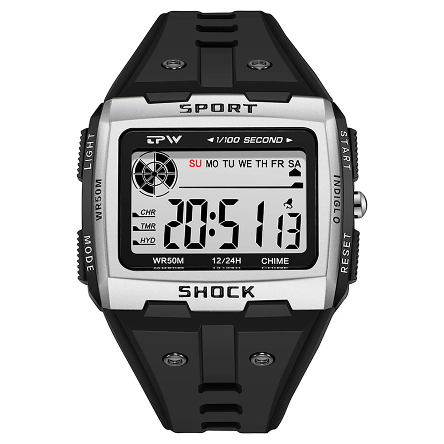 Digital LED Block Sports Watch
