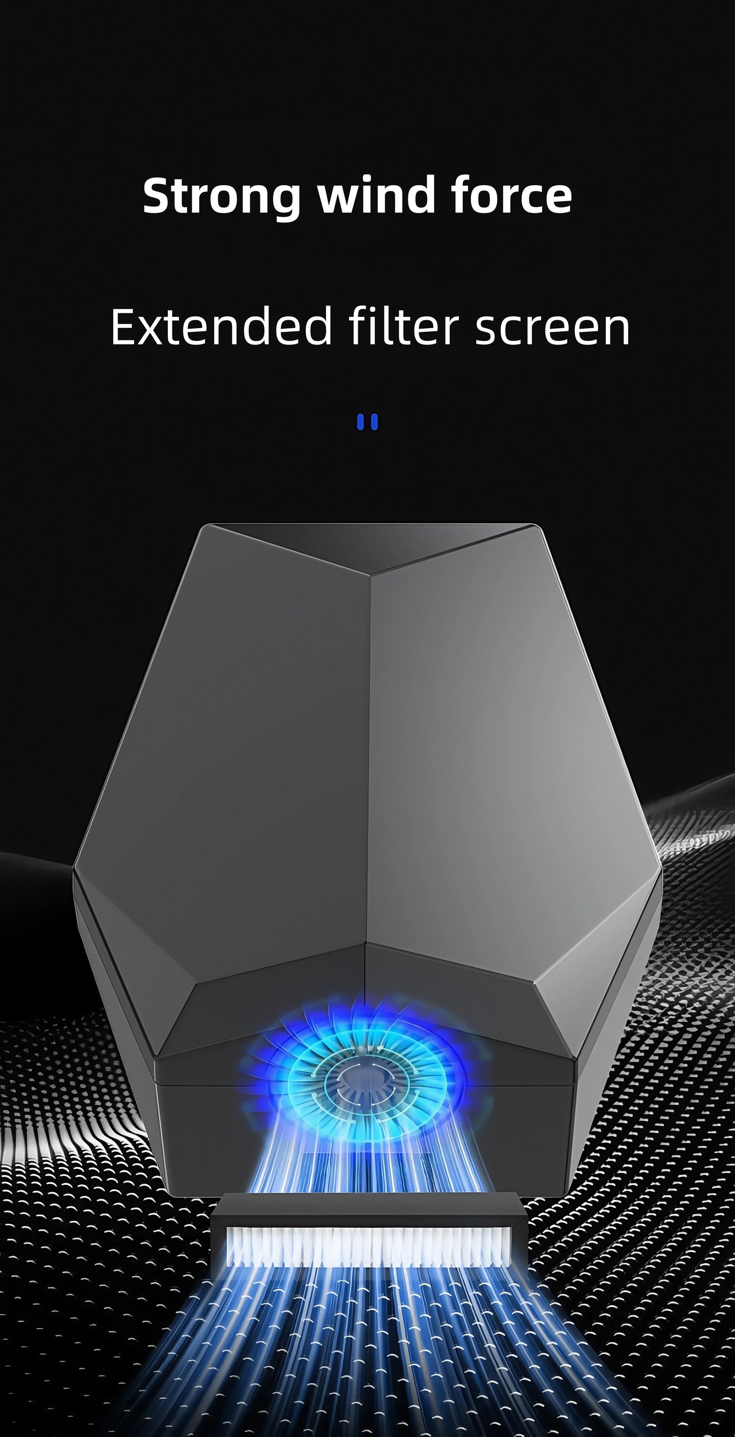 1600W Powerful Hand Dryer, Wall-Mounted Quiet Bathroom Dryer