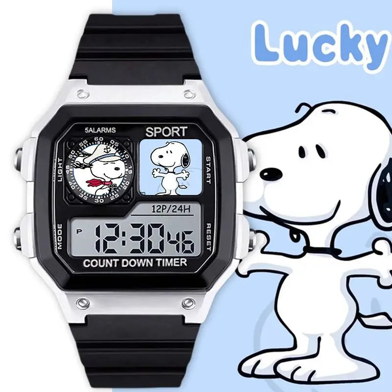 Snoopy, Charlie Brown & Woodstock Silent Cartoon Electronic Watch