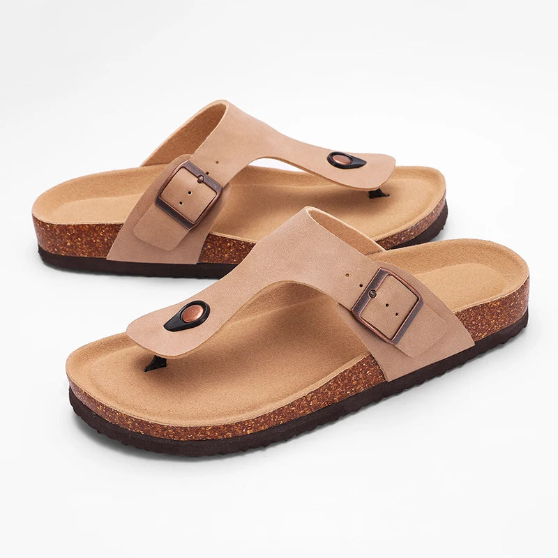Soft Cork Thong Flip Flops