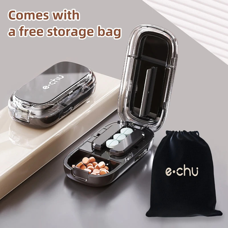 Portable 2 In 1 Mini Pill Cutter with Storage Box