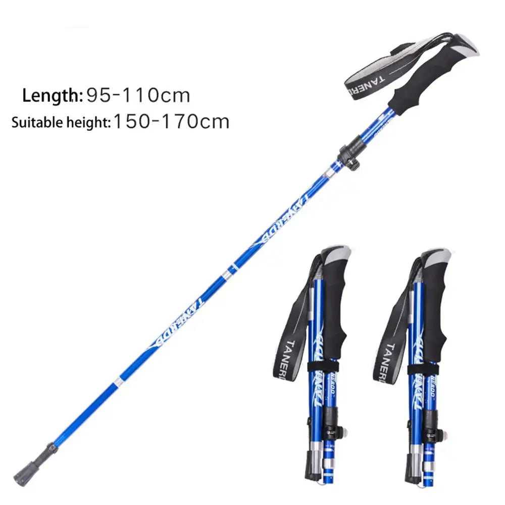 Anti-Shock Trekking Poles Telescopic & Collapsible for Outdoor Adventures