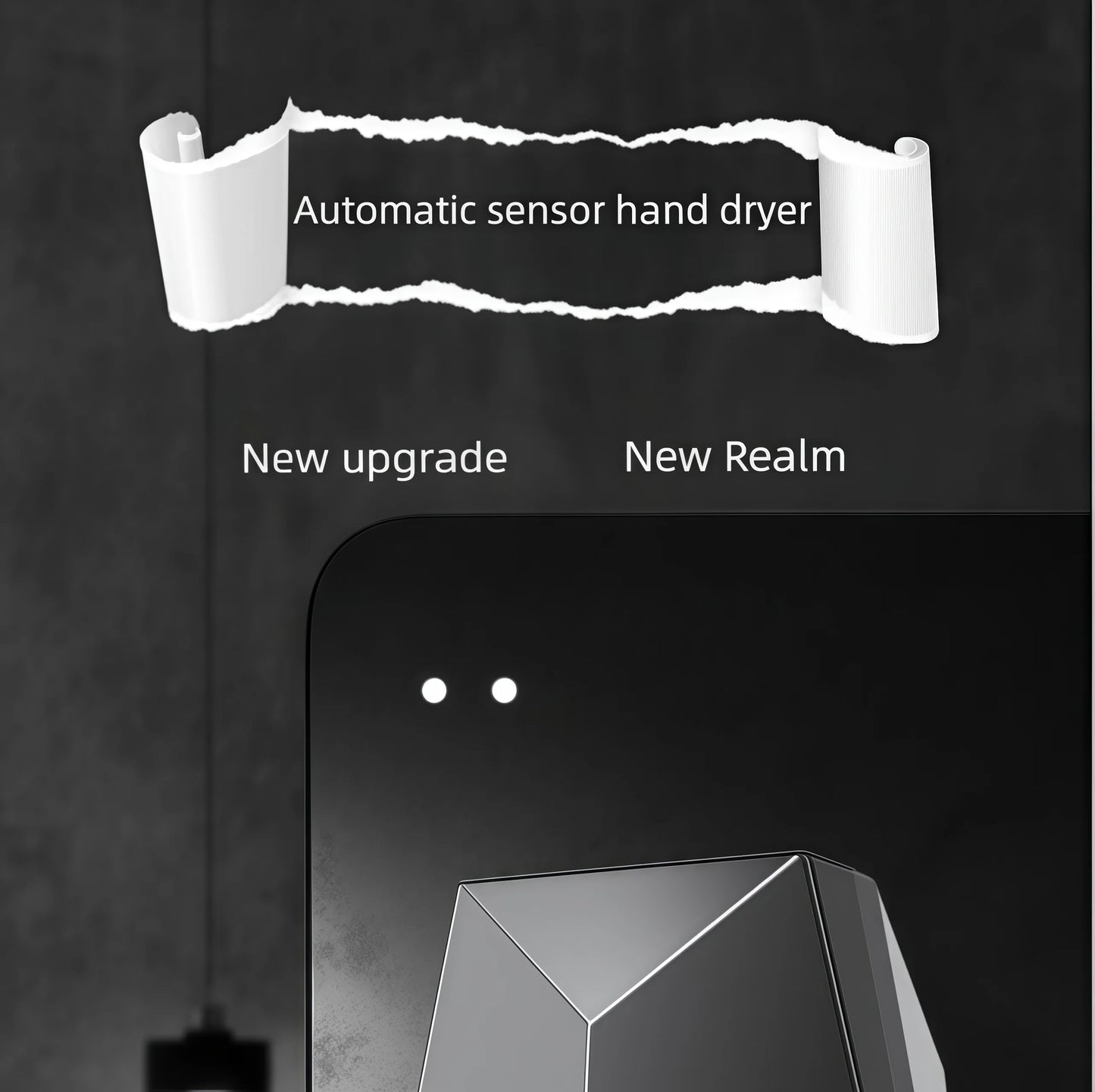 1600W Powerful Hand Dryer, Wall-Mounted Quiet Bathroom Dryer