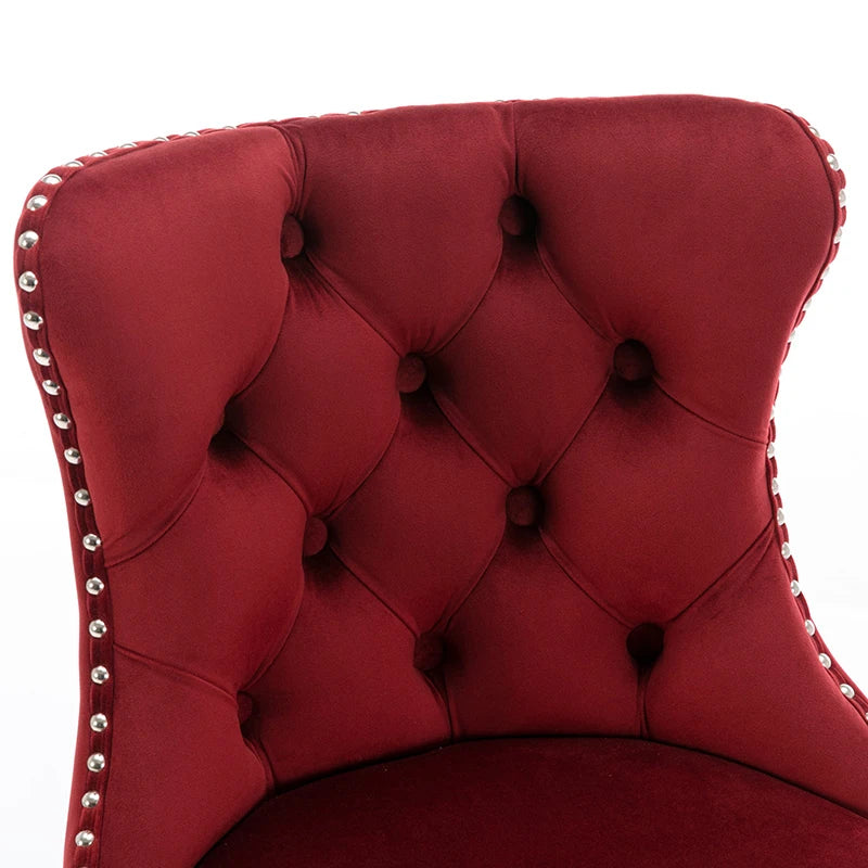 Swivel Velvet Barstool - Seat Height from 25-33 Inches