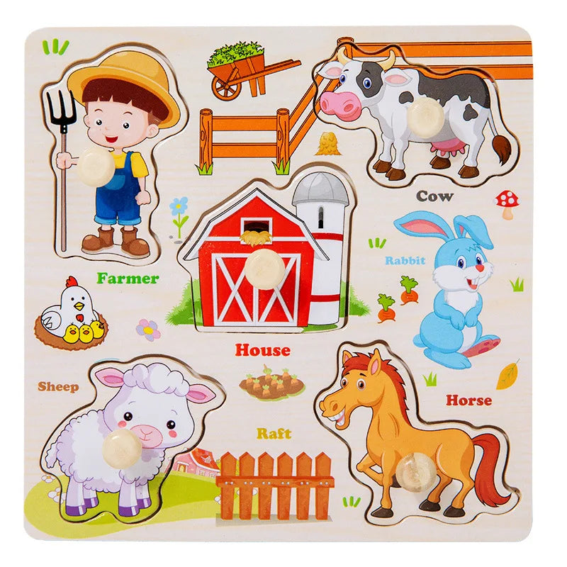 Wooden Puzzles Montessori Educational Learning Toys