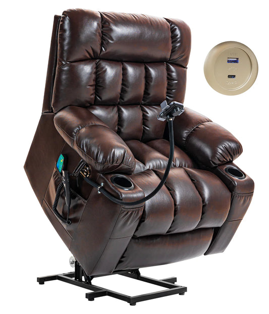 Heated Leather Lift Recliner